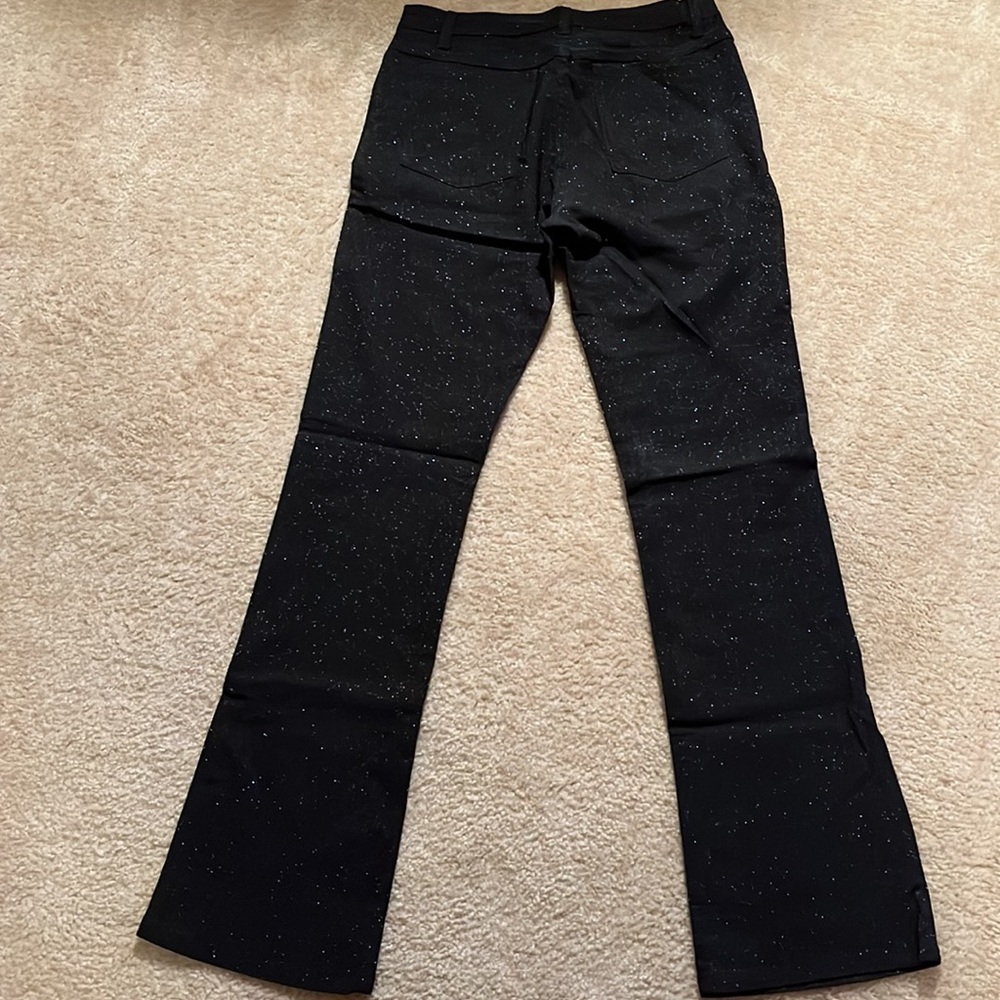 Vintage Rave Stretch sparkly glitter jean style pants Junior size 7 - Picture 5 of 6
